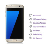 4x UV-Liquid 9H Panzerglas für Samsung Galaxy S7 Edge 3D KLAR echtes Tempered Panzerhartglas Schutzglas Displayschutz Panzerfolie Schutzfolie Screen Protector