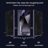 5x Blickschutz 9H Panzerglas für Samsung Galaxy S24 Ultra Anti-Spy Tempered Glass Schutzglas Displayschutz Schutzfolie Screen-Protector