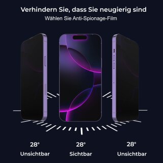1x Blickschutz 9H Panzerglas für iPhone 11 Pro 3D KLAR PRIVACY ANTI-SPY Staubfreie Installation echtes Tempered Panzerhartglas Schutzglas Displayschutz Schutzfolie Screen-Protector