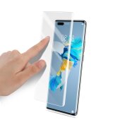 4x 9H Panzerglas für Huawei Mate 40 Pro Full-Screen HD klar UV-Liquid Tempered Glas Displayschutz Schutzglas Screen-Protector
