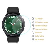 6x 9H Panzerhartglas für Samsung Galaxy Watch 6 43 mm 3D KLAR echtes Tempered Panzerglas Displayschutz Schutzglas Displayglas Screen-Protector