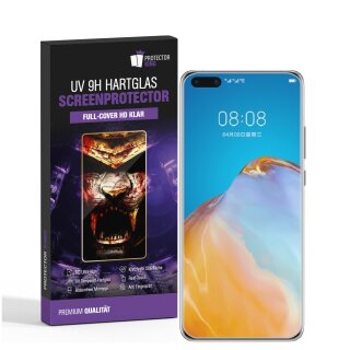 5x UV-Liquid 9H Panzerglas für Huawei P40 Pro 3D KLAR echtes Tempered Panzerhartglas Schutzglas Displayschutz Panzerfolie Schutzfolie Screen Protector