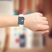 Schutzhülle für Apple Watch 7/ 8/ 9 41 mm Smartwatch Schutz Hülle Case Cover Tasche Transparent Uhr Bumper ANTI-SHOCK/ ANTI-STOß