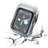 Schutzhülle für Apple Watch 7/ 8/ 9 45 mm Smartwatch Display Schutz Hülle Case Cover Tasche Transparent Uhr Bumper ANTI-SHOCK/ ANTI-STOß