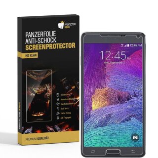 4x 9H Nano-Glass für Samsung Galaxy Note 4 3D KLAR Anti-Shock Anti-Bruch Anti-Stoß Anti-Schmutz Panzernanoglas Displayschutz Schutzfolie Panzerfolie Panzerglas Screen-Protector