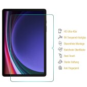 4x 9H Panzerglas für Samsung Galaxy Tab S9 Plus 3D KLAR Displayschutz Echtes Tempered Panzerhartglas Schutzglas Panzerfolie Schutzfolie Screen-Protector