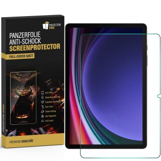 1x 9H Panzerglas für Samsung Galaxy Tab S9 Plus matt entspiegelt Nano-Glass Displayschutz Schutzglas Schutzfolie Panzerfolie Screen-Protector ANTI-SHOK ANTI-BRUCH-ANTI-STOß