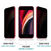 4x 9H Hartglas für iPhone 8 FULL COVER ANTI-SPY Privacy Panzerfolie Displayschutz