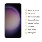 6x 9H Panzerglas für Samsung Galaxy A51 ANTI-SPY Privacy Displayschutz Panzerfolie Schutzfolie Hartglas Schutzglas Displayglas Tempered Glasfolie Sicherheitsglas Echtglas