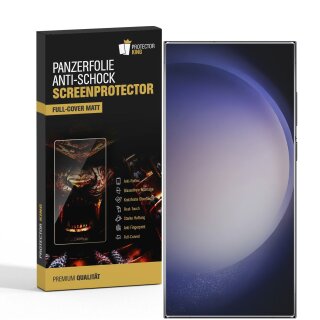 6x 9H Panzerglas für Samsung Galaxy S24 Ultra 3D MATT ENTSPIEGELT Nano-Glass Displayschutz Schutzglas Schutzfolie Panzerfolie Screen-Protector ANTI-SHOK ANTI-BRUCH-ANTI-STOß