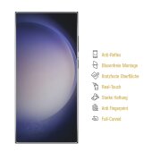 6x 9H+ Panzerglas für Samsung Galaxy S24 Ultra matt Anti-Reflex entspiegelt Nano-Glas Tempered Hartglas Displayschutz Schutzglas Screen-Protector