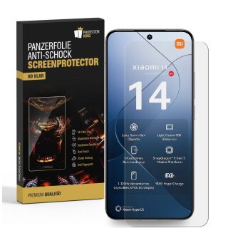 4x 9H Panzerglas für Xiaomi 14 3D KLAR Nano-Glass Displayschutz Schutzglas Schutzfolie Panzerfolie Screen-Protector ANTI-SHOK ANTI-BRUCH-ANTI-STOß