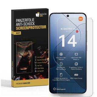 2x 9H Panzerglas für Xiaomi 14 Nano-Glass Anti-Reflex Matt Displayschutz Schutzglas Schutzfolie Panzerfolie Screen-Protector ANTI-SHOK ANTI-BRUCH-ANTI-STOß