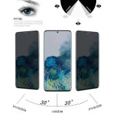 3x Blickschutz 9H Panzerglas für Samsung Galaxy S20 Ultra FULL CURVED PRIVACY ANTY-SPY Displayschutz Panzerfolie Schutzfolie Schutzglasechtes Tempered Glass Screen-Protector