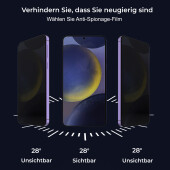2x Blickschutz 9H Panzerglas für Samsung Galaxy S23 Plus ANTI-SPY PRIVACY Staubfreie Installation echtes Tempered Glass Schutzglas Displayschutz Schutzfolie Screen-Protector