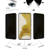 5x 9H Panzerhartglas für Samsung Galaxy S22 ANTI-SPY Privacy Displayschutz Schutzglas ECHTES Tempered Displayglas EASY STICK Montagehilfe