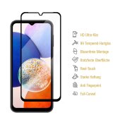 1x 9H Panzerglas für Samsung Galaxy A15 FULL COVER 3D KLAR echtes Tempered Glass Panzerfolie Displayschutz Schutzglas Hartglas Schutzfolie Screen-Protector