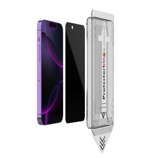 4x Anti-Spy 9H Panzerglas für iPhone 16 Pro Max Blickschutz MagixBox Staubfreie Installation echtes Tempered Glass Panzerhartglas Schutzglas Displayschutz Schutzfolie Screen-Protector