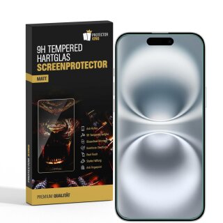 6x 9H Panzerglas für iPhone 16 Plus matt Anti-Reflex entspiegelt echtes Tempered Glass Panzerfolie Displayschutz Schutzglas Schutzfolie Screen-Protector