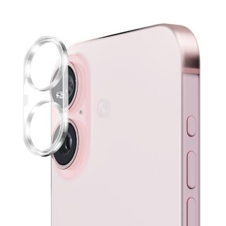 1x 9H Panzerglas für iPhone 16 3D KLAR Kameraglas echtes Tempered 9H Glass Panzerfolie Schutzglas Schutzfolie Screen-Protector