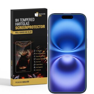 4x 9H Panzerglas für iPhone 16 3D A++ KLAR EXTREM HART echtes Tempered Glass Panzerfolie Displayschutz Schutzglas Hartglas Schutzfolie Screen-Protector