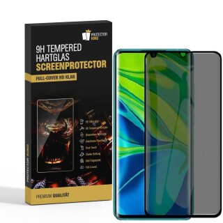 5x Blickschutz 9H Panzerglas für Xiaomi Mi Note 10 Pro FULL CURVED ANTI-SPY PRIVACY Displayschutz Schutzglas Panzerfolie Schutzfolie echtes Tempered Glass Screen-Protector