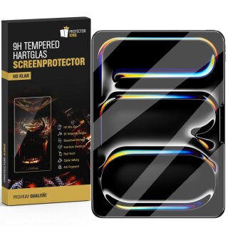 4x 9H Panzerglas für iPad Air 11 2024 3D KLAR echtes Tempered Glass Panzerfolie Displayschutz Schutzglas Hartglas Schutzfolie Screen-Protector