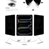 1x Anti-Spy 9H Panzerglas für iPad Air 11 2024 Blickschutz Privacy echtes Tempered Glass Displayglas Schutzglas Displayschutz Schutzfolie Screen-Protector