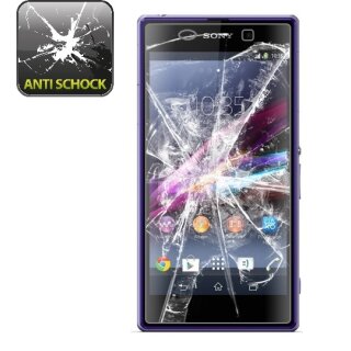 2x Panzerfolie für Sony Xperia Z ANTI-SCHOCK Displayschutzfolie HD ULTRA KLAR