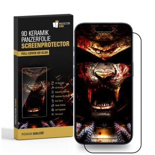 6x Keramik-Glass für iPhone 16 FULL COVER 3D KLAR Displayschutz Schutzglas Schutzfolie Panzerfolie Panzerglas Screen-Protector