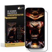 5x Keramik-Glass für iPhone 16 Plus FULL COVER 3D KLAR Displayschutz Schutzglas Schutzfolie Panzerfolie Panzerglas Screen-Protector