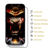 6x Keramik-Glass für iPhone 16 Pro FULL COVER 3D KLAR Displayschutz Schutzglas Schutzfolie Panzerfolie Panzerglas Screen-Protector