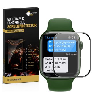 4x 9D Keramik-Glass für Apple Watch Series 10 46 mm 3D KLAR Panzerfolie Displayschutz Schutzfolie Schutzglas Panzerglas Ceramic Screen-Protector