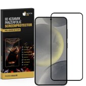 2x Keramik-Glass für Samsung Galaxy S25 FULL COVER HD KLAR Displayschutz Schutzglas Schutzfolie Panzerfolie Screen-Protector