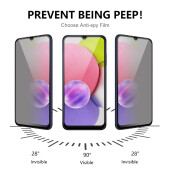 3x Blickschutz 9H Panzerglas für Samsung Galaxy A14 Anti-Spy Privacy Sichtschutz echtes Tempered Glass Panzerfolie Displayschutz Schutzfolie Schutzglas Screen Protector