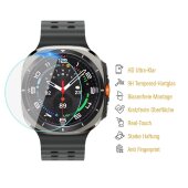 2x 9H Panzerglas für Samsung Galaxy Watch Ultra 47 mm HD KLAR echtes Tempered Glass Panzerfolie Displayschutz Schutzglas Hartglas Schutzfolie Screen-Protector