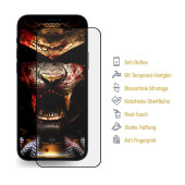 1x 9H Panzerglas für iPhone 13 FULL COVER matt Anti-Reflex entspiegelt echtes Tempered Glass Panzerfolie Displayschutz Schutzglas Hartglas Schutzfolie Screen-Protector