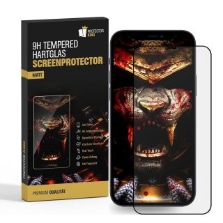 6x 9H Panzerglas für iPhone 13 Pro FULL COVER matt Anti-Reflex entspiegelt echtes Tempered Glass Panzerfolie Displayschutz Schutzglas Hartglas Schutzfolie Screen-Protector