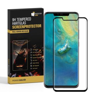 1x 9H Panzerglas für Huawei Mate 20 Pro FULL CURVED HD KLAR echtes Tempered Glass Displayschutz Schutzglas Hartglas Schutzfolie Screen-Protector