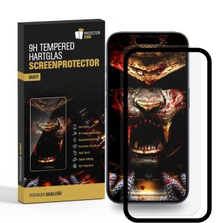 4x 9H Panzerglas für iPhone 15 matt Anti-Reflex entspiegelt mit Montagerahmen echtes Tempered Glass Panzerfolie Displayschutz Schutzglas Schutzfolie Screen-Protector