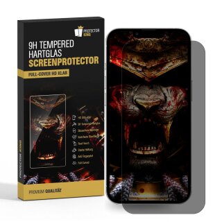 2x Anti-Spy 9H Panzerglas für iPhone 15 Blickschutz mit Montagerahmen Privacy echtes Tempered Glass Panzerfolie Displayschutz Schutzfolie Schutzglas Screen Protector