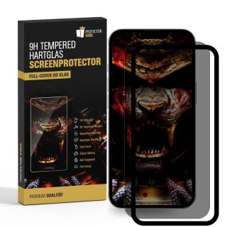 5x Anti-Spy 9H Panzerglas für iPhone 13 Pro Max Blickschutz mit Montagerahmen Privacy echtes Tempered Glass Panzerfolie Displayschutz Schutzfolie Schutzglas Screen Protector
