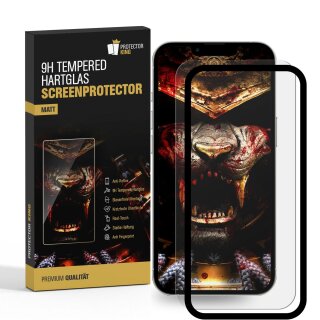 5x 9H Panzerglas für iPhone 14 Pro matt Anti-Reflex entspiegelt mit Montagerahmen echtes Tempered Glass Panzerfolie Displayschutz Schutzglas Schutzfolie Screen-Protector