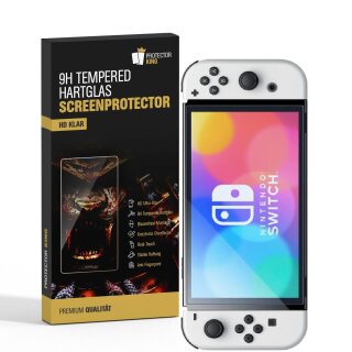 5x 9H Panzerglas für Nintendo Switch Oled HD klar echtes Tempered Glass Displayschutz Schutzglas Panzerfolie Schutzfolie Displayglas Screen-Protector