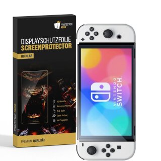2x Displayschutz für Nintendo Switch Oled HD klar Displayschutzfolie Schutzfolie Folie Screen-Protector