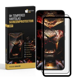 2x 9H Panzerglas für Samsung Galaxy S24 Plus FULL COVER matt Anti-Reflex entspiegelt mit Montagehilfe echtes Tempered Glass Panzerfolie Displayschutz Schutzglas Hartglas Schutzfolie Screen-Protector