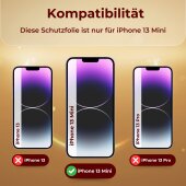 5x 9H Panzerglas für iPhone 13 Mini HD KLAR echtes...