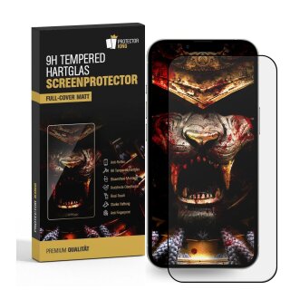 4x 9H Panzerglas für iPhone 16e FULL COVER matt Anti-Reflex entspiegelt echtes Tempered Glass Panzerfolie Displayschutz Schutzglas Hartglas Schutzfolie Screen-Protector