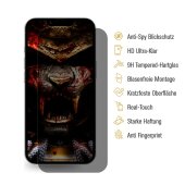 1x Blickschutz 9H Panzerglas für iPhone 16e Anti-Spy Privacy Sichtschutz echtes Tempered Glass Schutzfolie Schutzglas Displayschutz Screen-Protector
