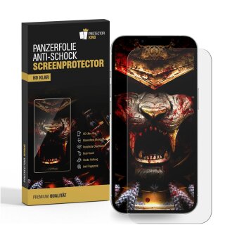 3x Panzerfolie für iPhone 16e Anti-Shock HD klar Displayschutz Schutzfolie Screen-Protector, Anti Stoß, Anti-Kratz, Anti-Schmutz